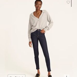 J. Crew Toothpick Skinny Jean 8” Dark Wash
